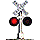 Railroad
          crossing signal image